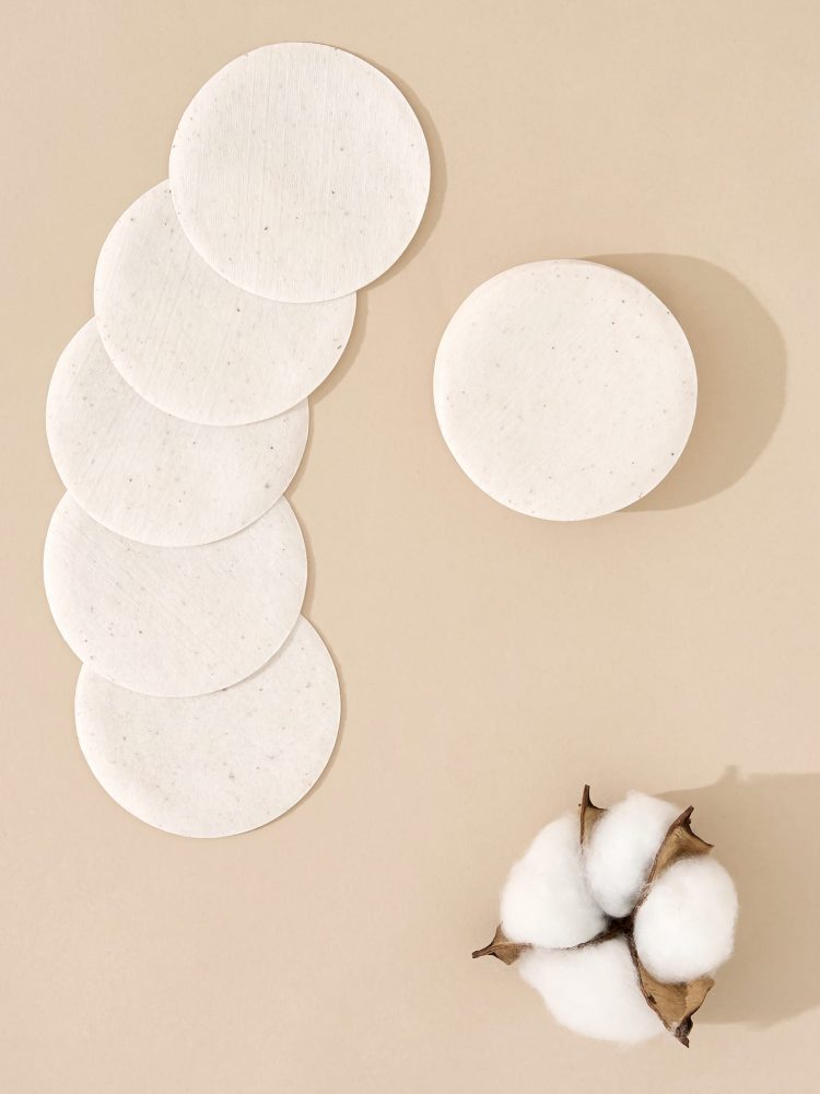 Tampons 100% natural cotton - 60 pcs, BOM The Real Cotton Pads - Koreancare