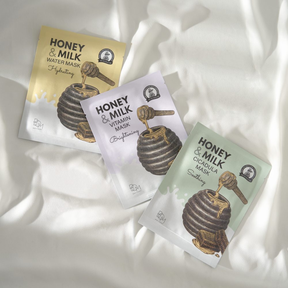Soothing sheet mask with calendula, milk and honey BOM Honey & Milk Cicadula Mask - Koreancare