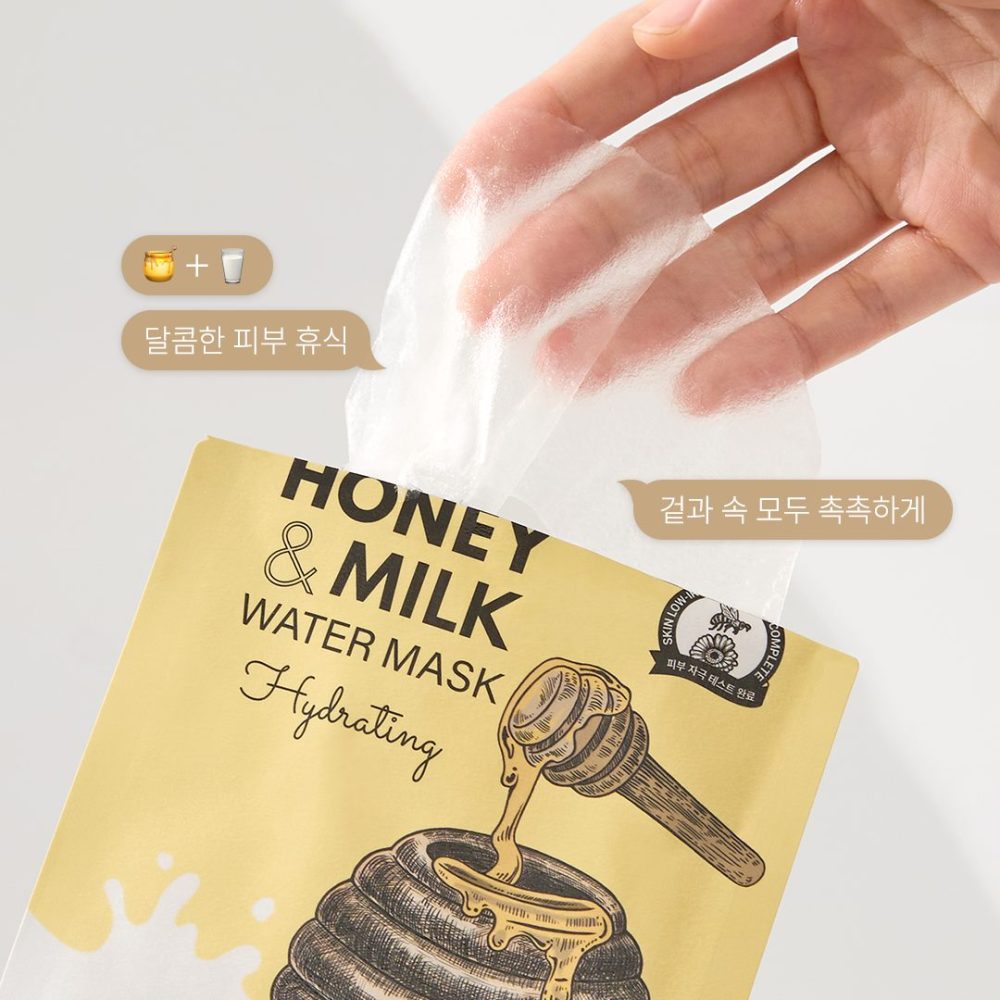 Hydrating sheet mask with milk and honey BOM Honey & Milk Water Mask Hydrating - Koreancare
