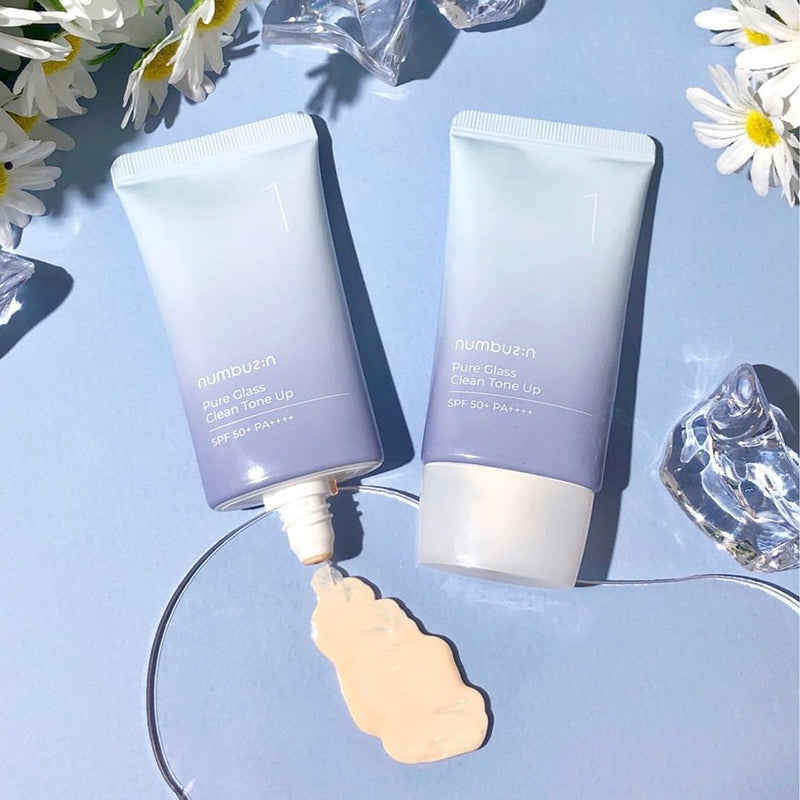 Toning sunscreen Numbuzin No,1 Pure Glass Clean Tone Up - Koreancare