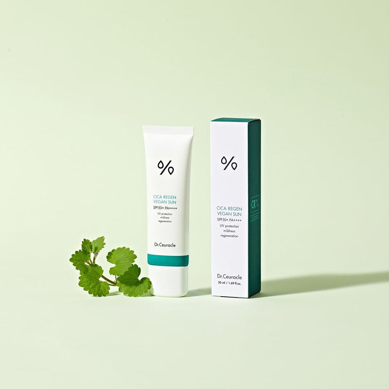 Dr. Ceuracle Cica Regen Vegan Sun SPF50+ sunscreen packaging