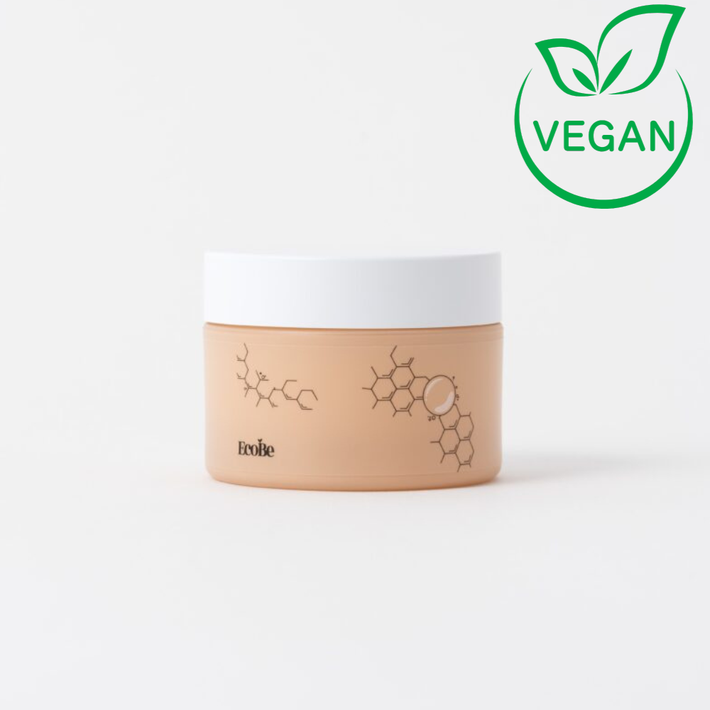 EcoBe Ceramide Cream jar with product packaging