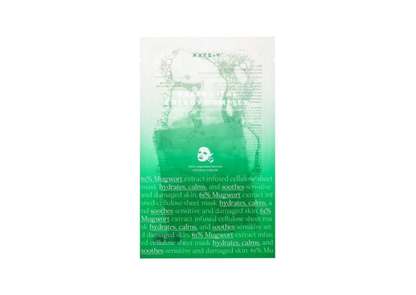 Μάσκα φύλλου με αψιθιά AXIS-Y Green Vital Energy Complex Sheet Mask 27ml