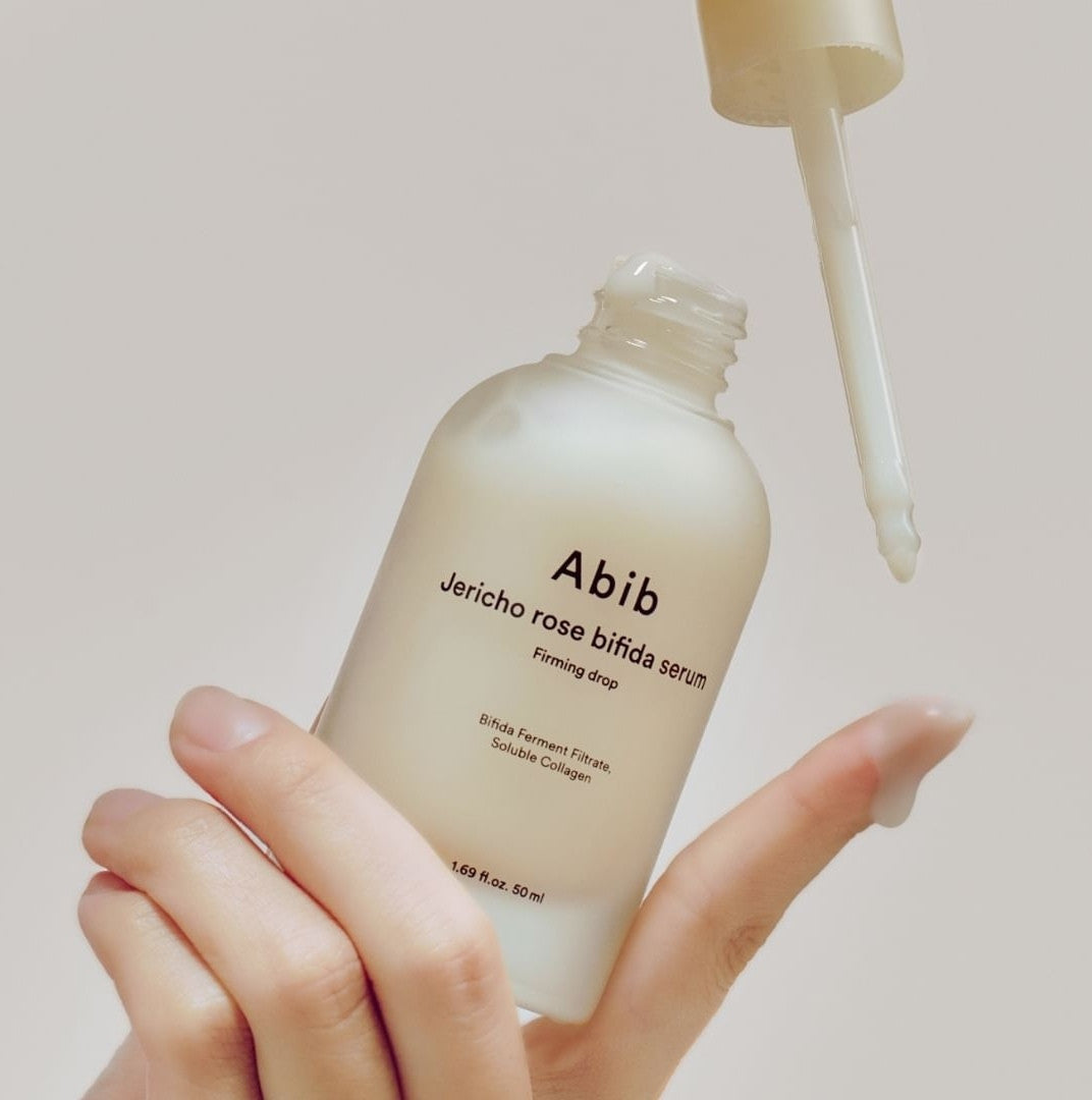 Abib Jericho Rose Bifida Serum Firming Drop 50 ml aesthetic flat-lay