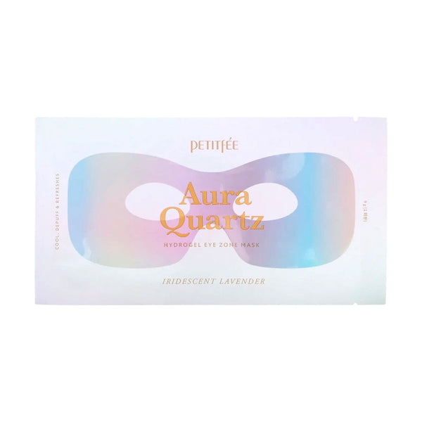Φωτεινή μάσκα για την περιοχή των ματιών Petitfee Aura Quartz Hydrogel Eye Zone Mask Iridescent Lavender 8g