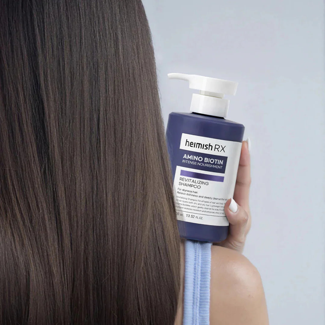 Heimish RX Amino Biotin Revitalizing Shampoo ingredient and benefit highlights