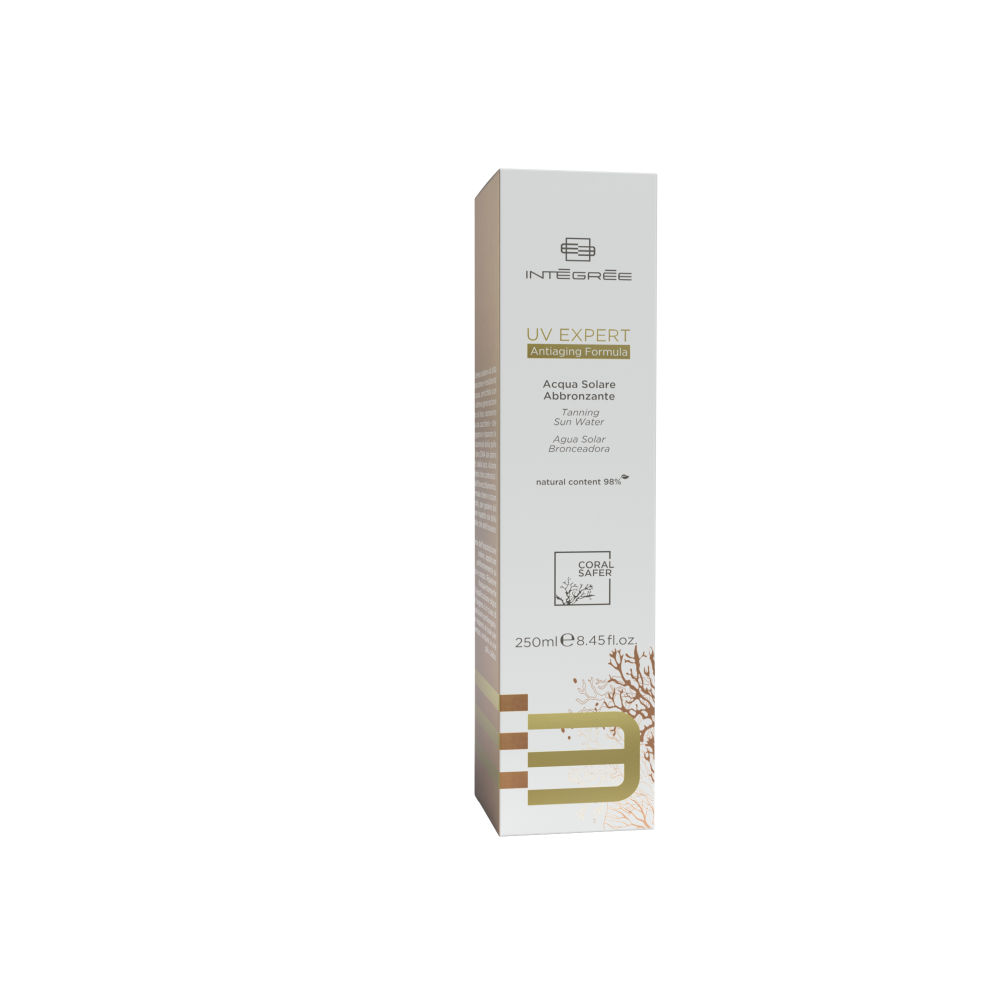 Integree Tanning Sun Water 250ml product packaging box