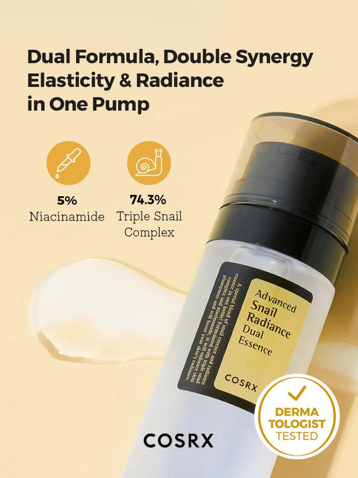 Cosrx - Advanced Snail Radiance Dual Essence - Koreancare