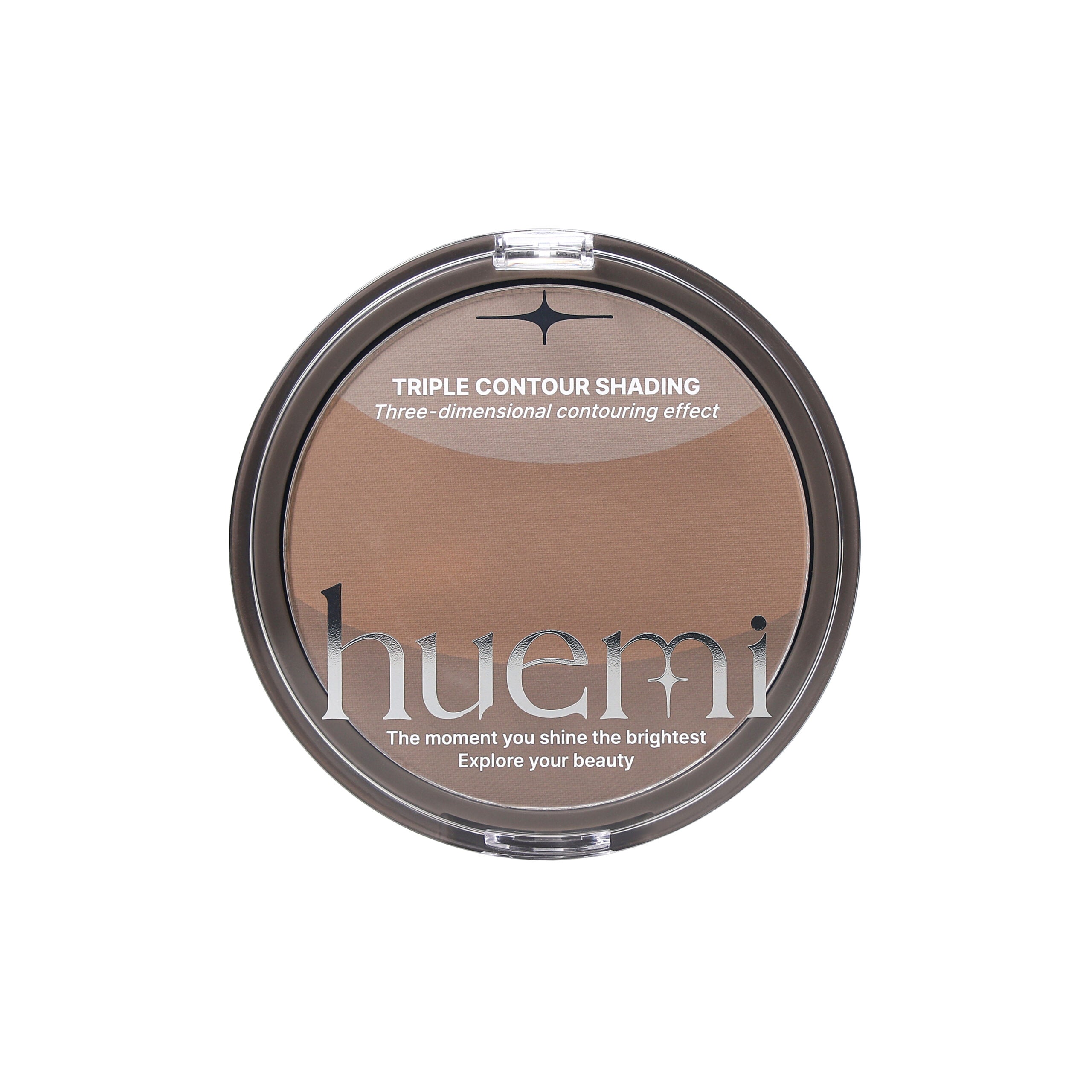 HUEMI Triple Contour Shading palette in compact case