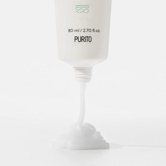 Purito B5 Panthenol Re-barrier Cream texture swatch on skin