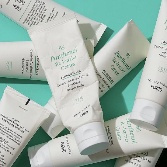 Purito B5 Panthenol Re-barrier Cream ingredient list label