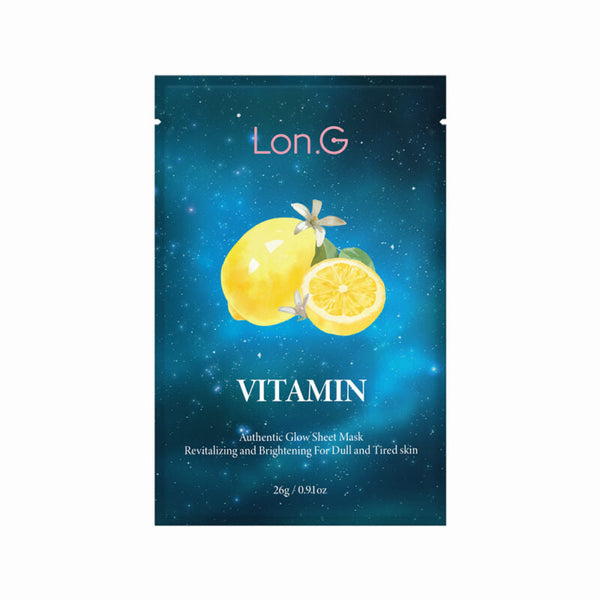 Λαμπρυντική μάσκα προσώπου με centella Lon.G VITAMIN Authentic Glow Sheet Mask 26g