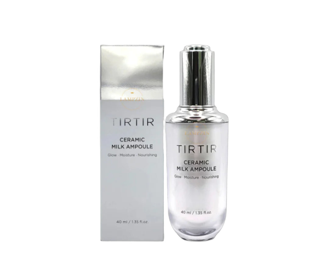 TIRTIR Ceramic Milk Ampoule applied to skin, hydrating serum