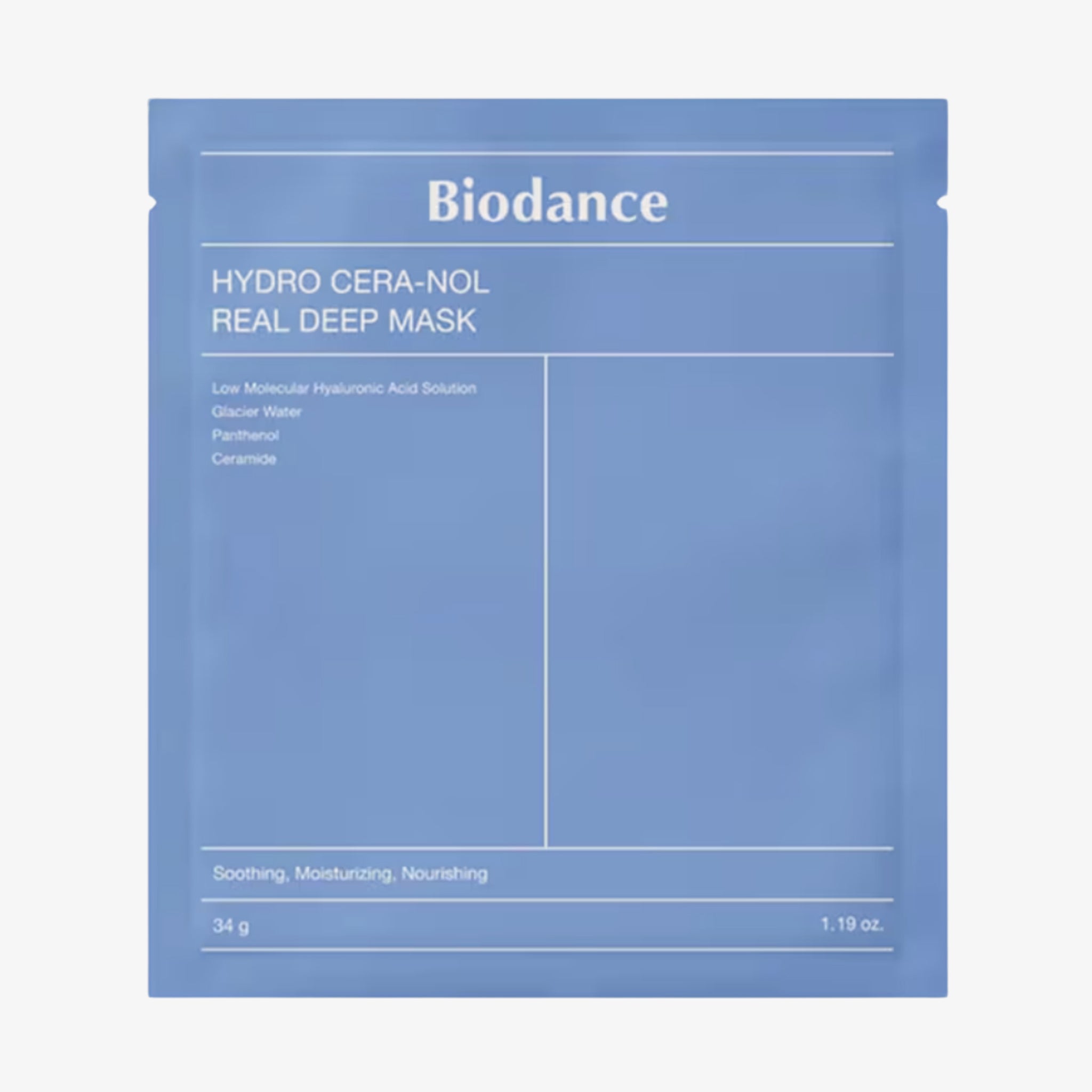Biodance Hydro Cera-Nol Real Deep Mask packaging on a white background