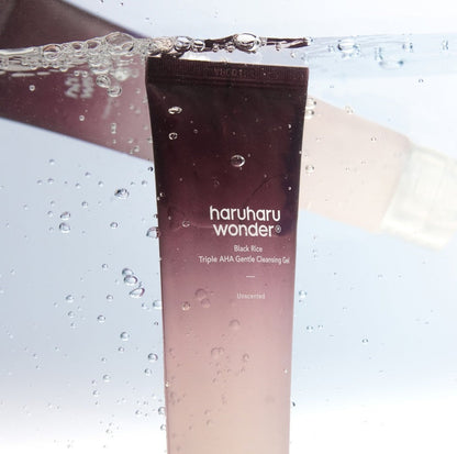 Haruharu Wonder Black Rice Triple AHA Cleansing Gel pump bottle product shot
