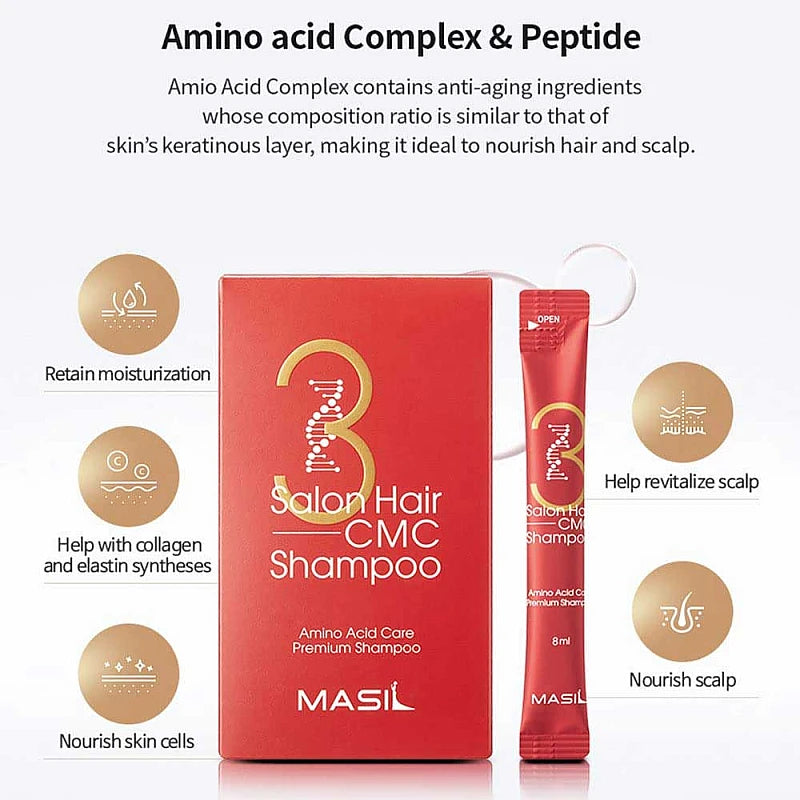 MASIL 3 Salon Hair CMC Shampoo packaging detail