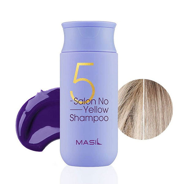 Μωβ σαμπουάν για ξανθά μαλλιά Masil 5 Salon No-Yellow Shampoo 300ml