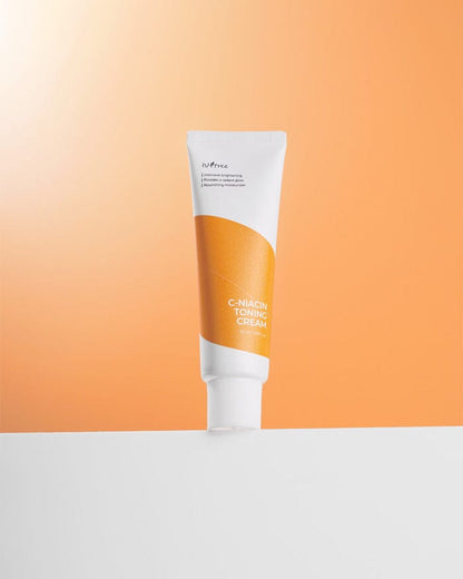 Brightening face cream for dark spots and acne scars Isntree C-Niacin Toning Cream - Koreancare