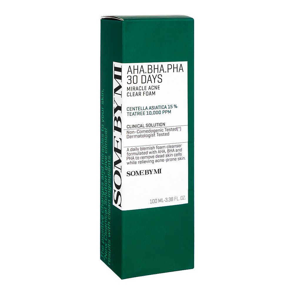SOME BY MI AHA BHA PHA Clear Foam cleanser tube on white background