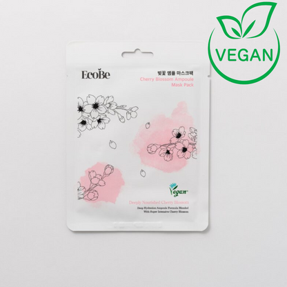 Brightening sheet mask with Japanese cherry extract Ecobe Cherry Blossom Ampoule Mask - Koreancare