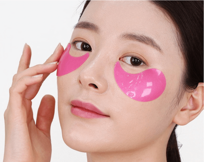 Medi-Peel Hyaluron Rose Peptide 9 eye patch usage steps infographic