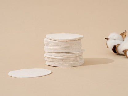 Tampons 100% natural cotton - 60 pcs, BOM The Real Cotton Pads - Koreancare