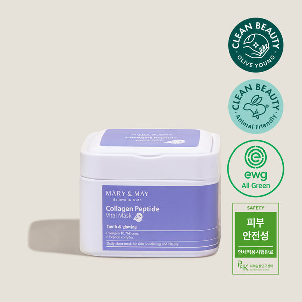 Μάσκες φύλλου Mary & May Collagen Peptide Vital Mask 30τεμ
