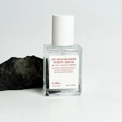 Dr. Althea 15% Niacinamide Purity Serum packaging and box, Korean skincare