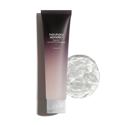 Haruharu Wonder Black Rice Triple AHA Gentle Cleansing Gel tube front packaging