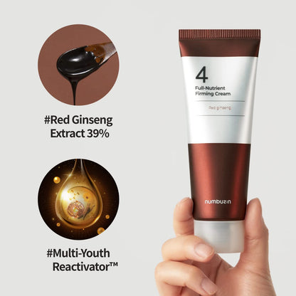 Moisturizing face cream with ginseng extract Numbuzin No,4 Full-Nutrient Firming Cream - Koreancare