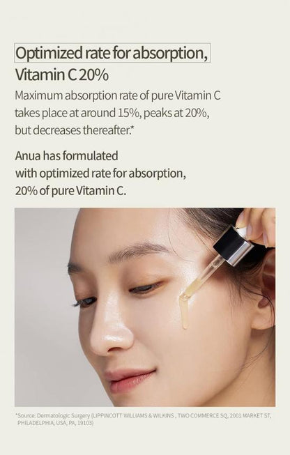 Anua Green Lemon Vitamin C Blemish Serum packaging and box detail