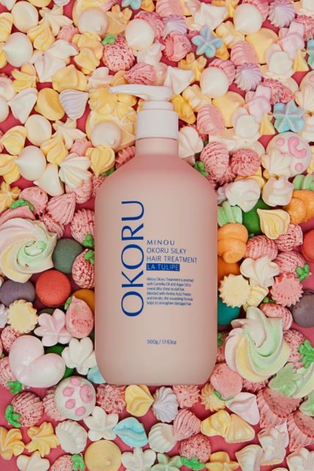 OKORU Silky Hair Treatment La Tulip tube with camellia and argan oil