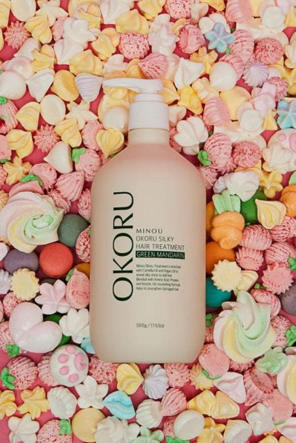 ΘΕΡΑΠΕΙΑ ΜΑΛΛΙΩΝ Okoru Minou Okoru Silky Hair Treatment Green Mandarin ΠΡΑΣΙΝΟ ΜΑΝΤΑΡΙΝΙ 500ml