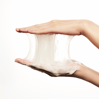 Anua Rice Enzyme Brightening Cleansing Powder lathered into creamy foam
