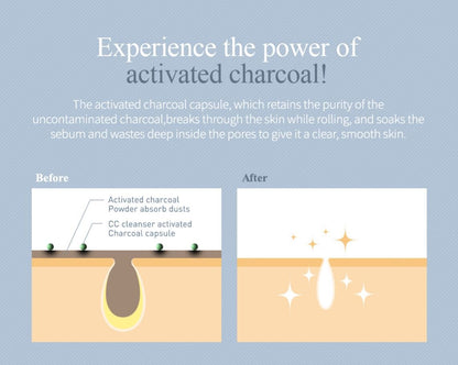 Facial cleansing gel with active carbon capsules Lon,G CC CLEANSER - Koreancare