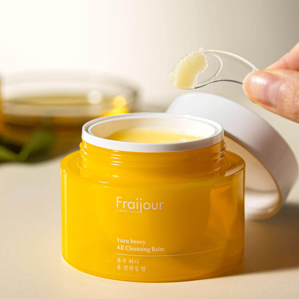 Fraijour Yuzu Honey All Cleansing Balm sherbet texture swatch