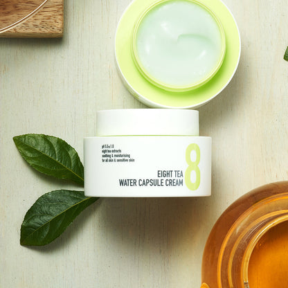 Cream for sensitive skin with 8 tea extracts BOM Eight Tea Water Capsule Cream - Koreancare