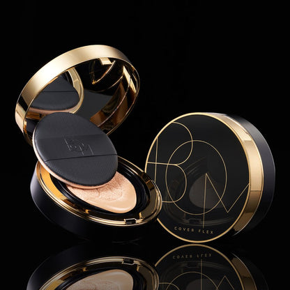 Foundation BOM Cover Flex Cushion SPF50+ PA+++ color 21N Ivory - Koreancare