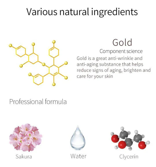 Mitomo Gold &amp; Sakura brightening face mask product detail