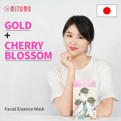Mitomo Gold &amp; Sakura hydrating sheet mask for all skin types