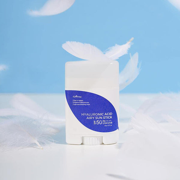 Isntree Hyaluronic Acid Airy Sun Stick 22g tube shown upright