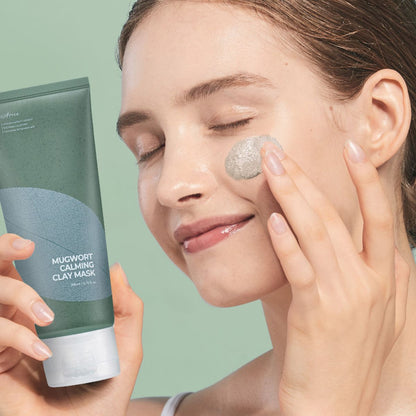 Face mask with six types of clay Isntree Mugwort Calming Clay Mask - Koreancare