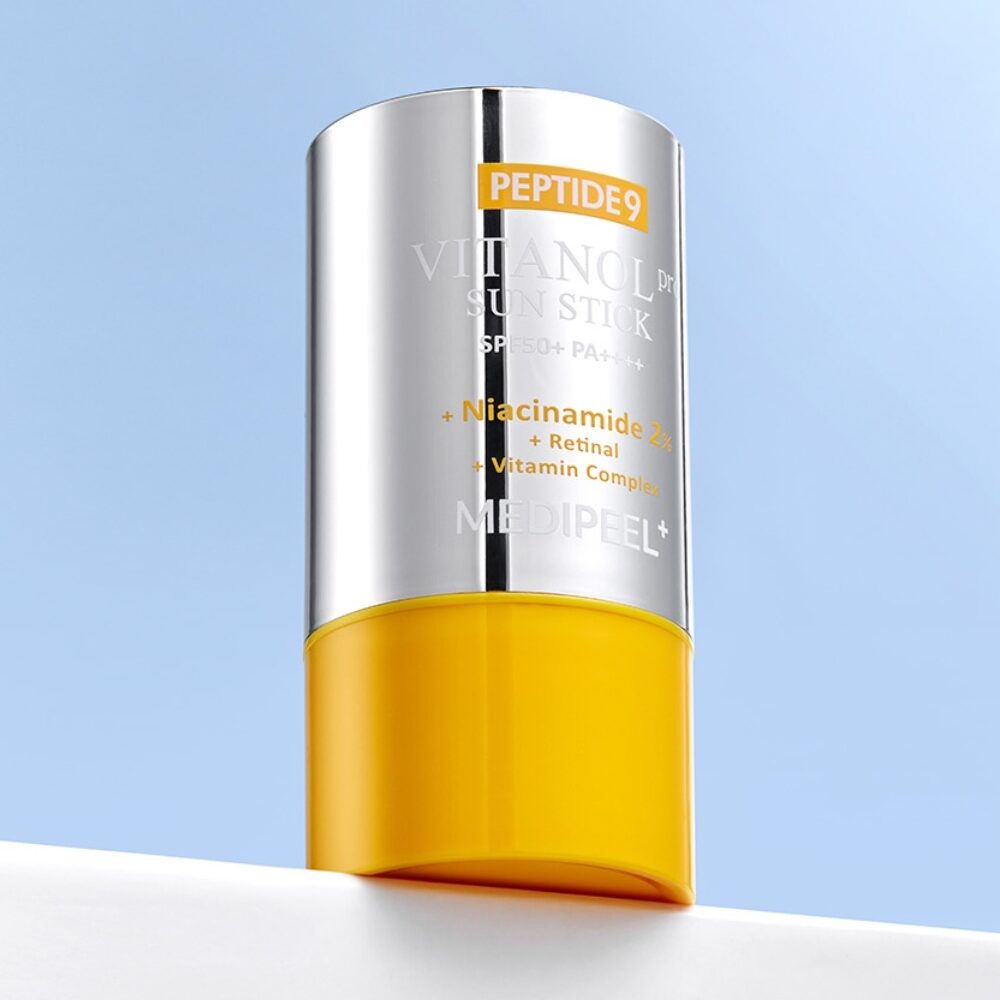 Medi-Peel Peptide 9 Vitanol Sun Stick SPF50+ PA++++ facial sunscreen close-up