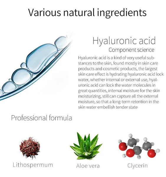 Mitomo hyaluronic acid sheet mask back of pack with usage details