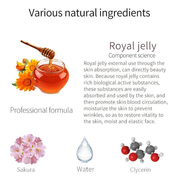 Mitomo Royal Jelly Cherry Blossom sheet mask product detail