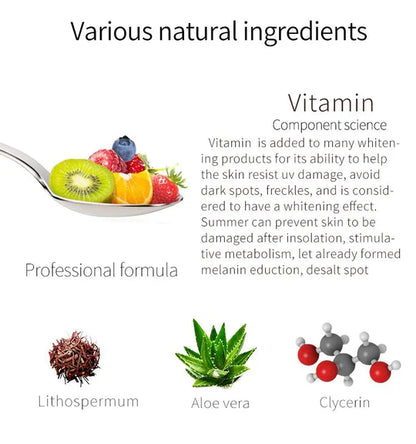 Mitomo Vitamin &amp; Lithospermum sheet mask packaging detail