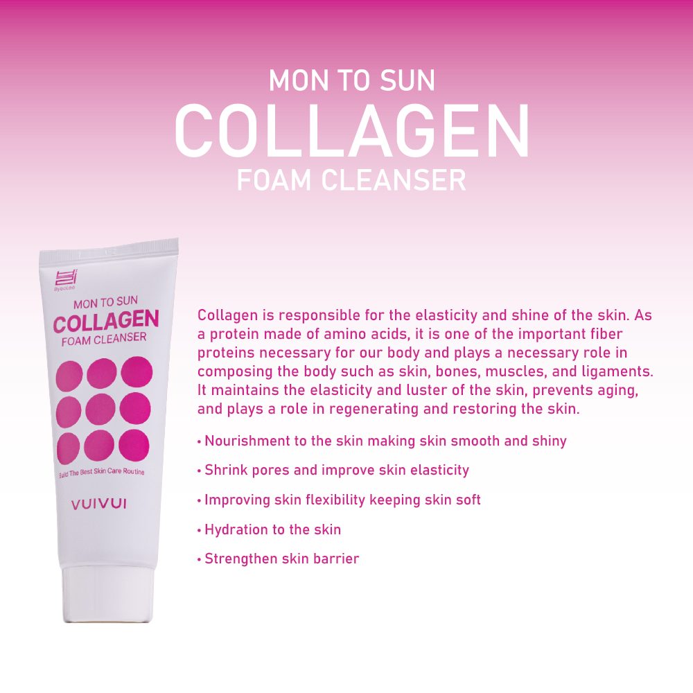 Cleansing foam with collagen Mon To Sun Foam Cleanser Collagen - Koreancare