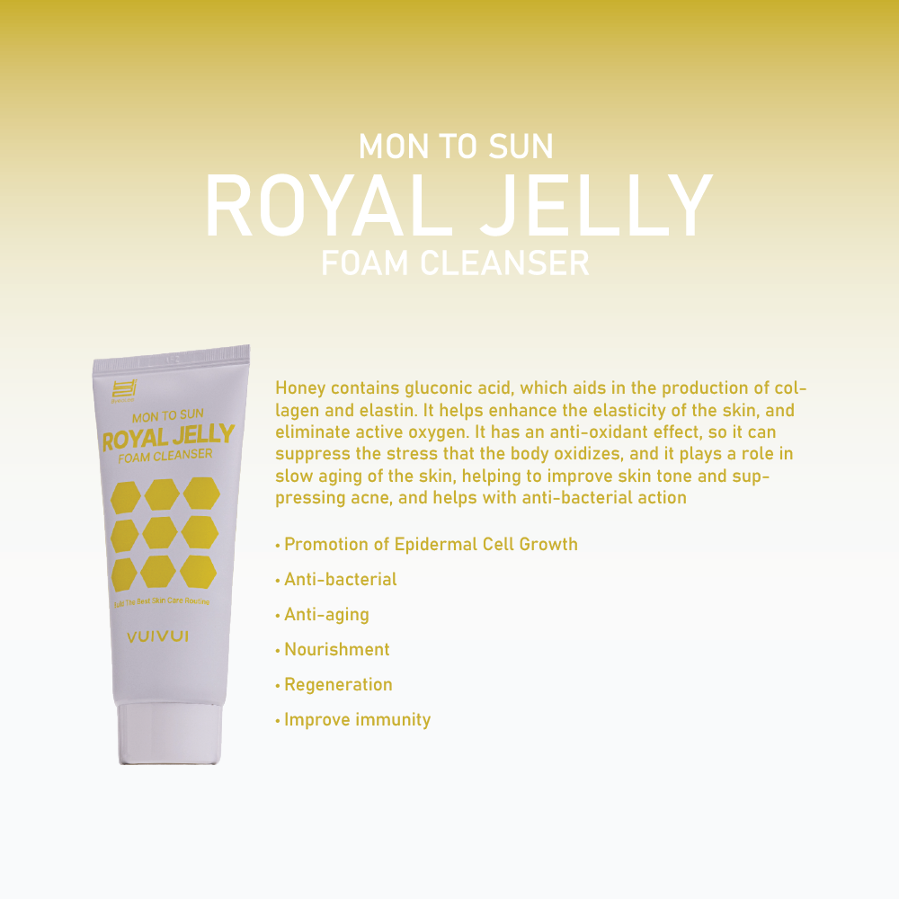 Cleansing foam with royal jelly Mon To Sun Foam Cleanser Royal Jelly - Koreancare