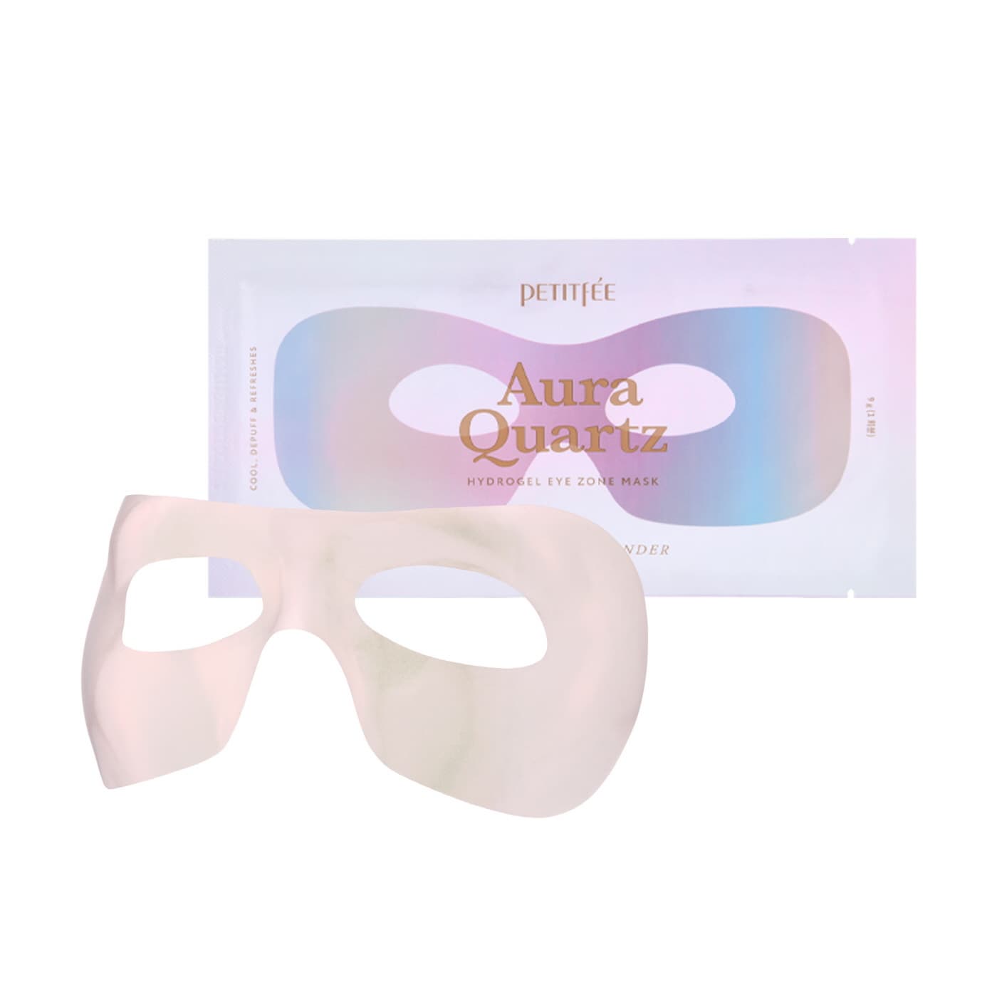 Brightening eye zone mask Petitfee Aura Quartz Hydrogel Eye Zone Mask – Iridescent Lavender - Koreancare