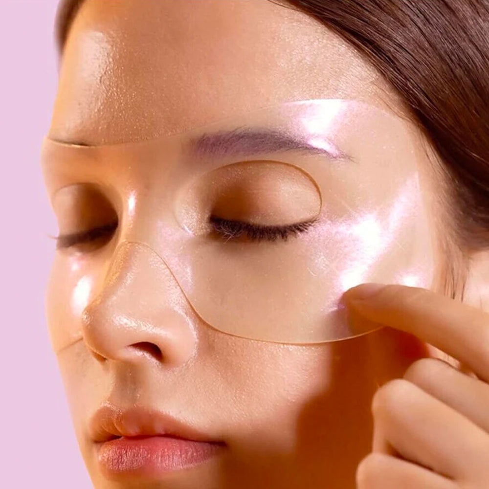 Brightening eye zone mask Petitfee Aura Quartz Hydrogel Eye Zone Mask – Iridescent Lavender - Koreancare